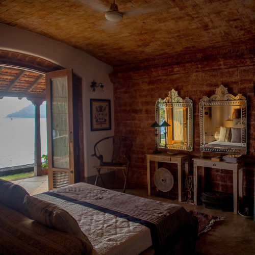 Image of bedroom at the Ahilya by the sea hotel