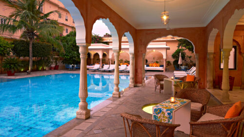 Poolside at the Samode Haveli