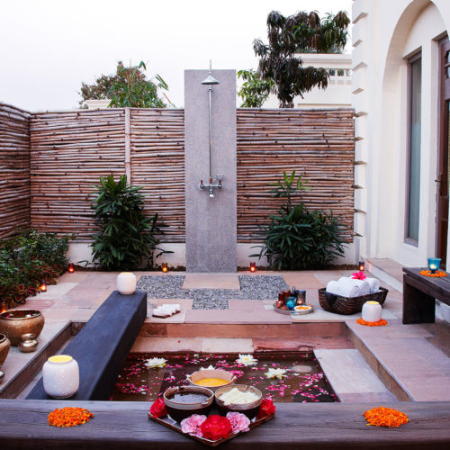 Outdoor area at Taj Nadesar Palace