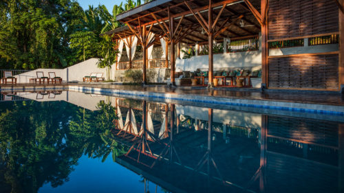 Reflection on the pool of jalakara-andaman-islands