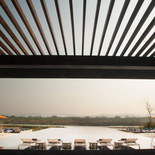 meghauli-serai-view-out-to-the-pool-from-the-hotel